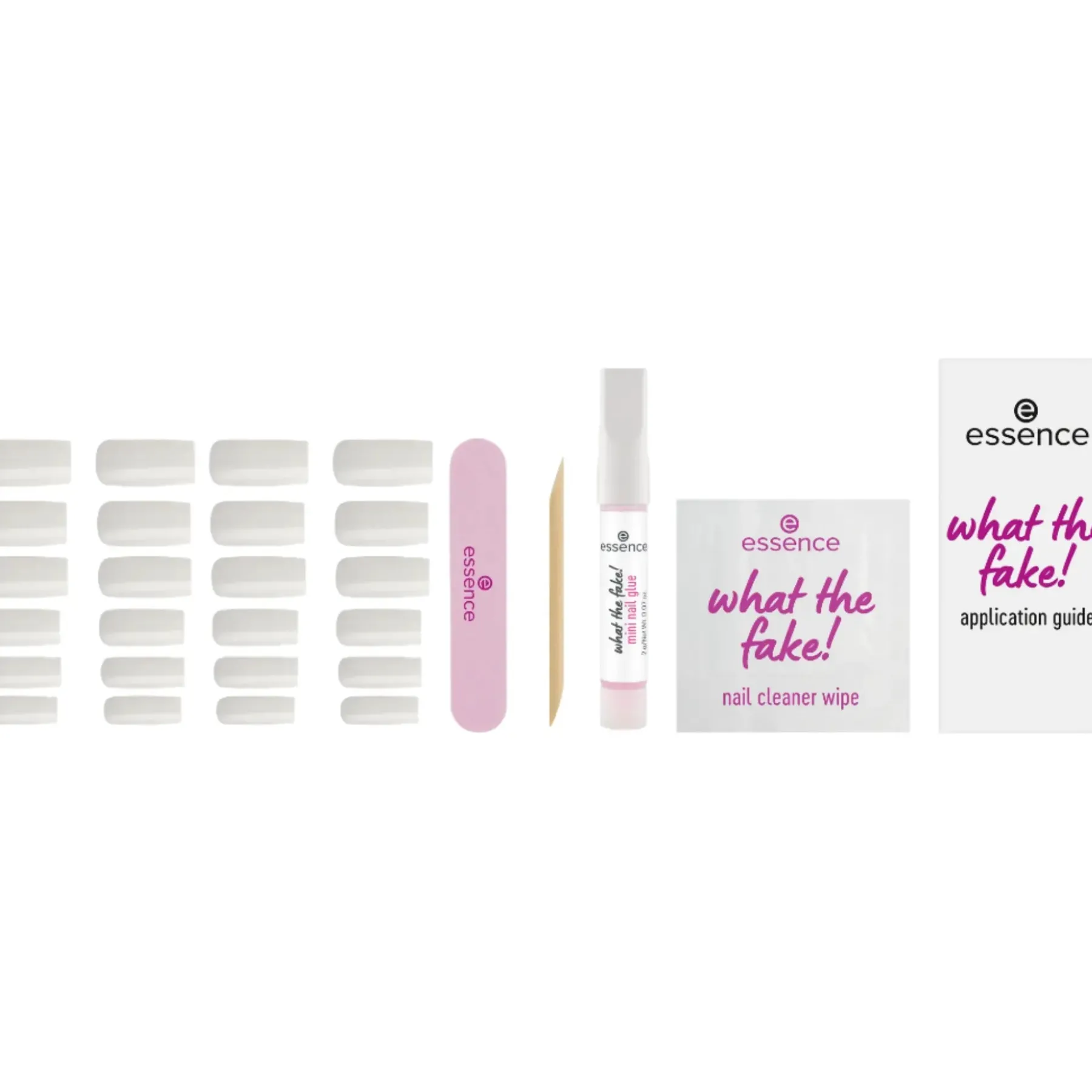 Best What The Fake! Press-on Nails Manicure Set 04 Bare White Künstliche Nägel