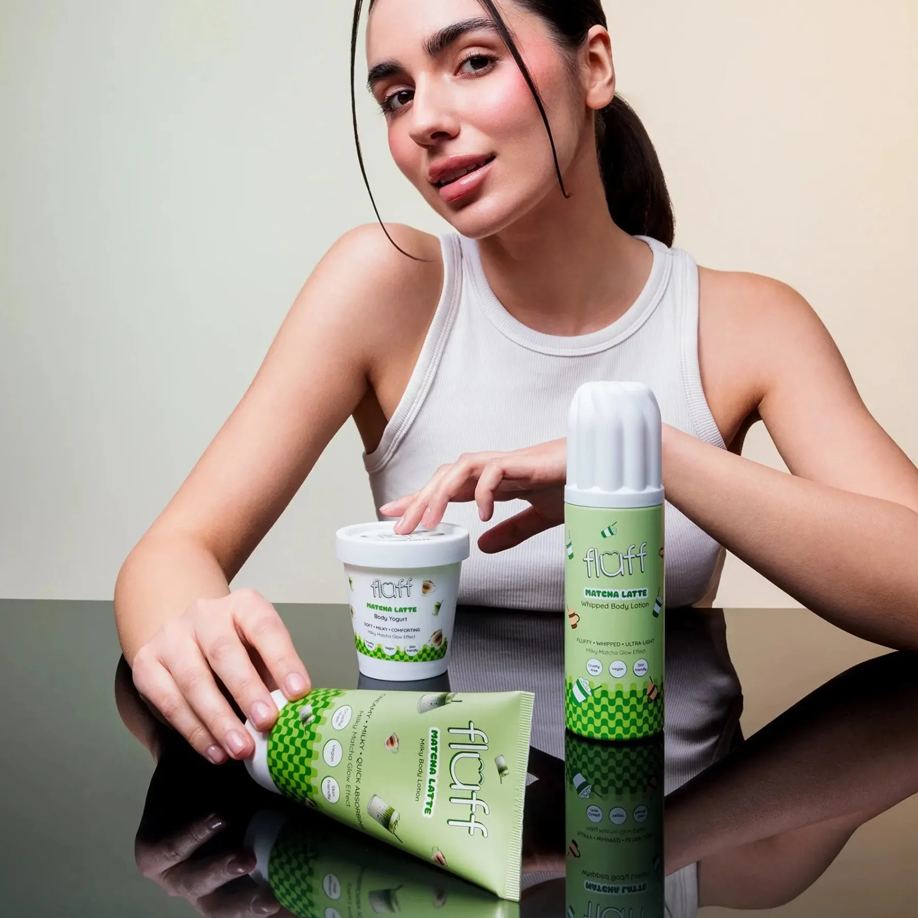 Online Whipped Body Lotion Matcha Latte Everything Shower|Körperlotion