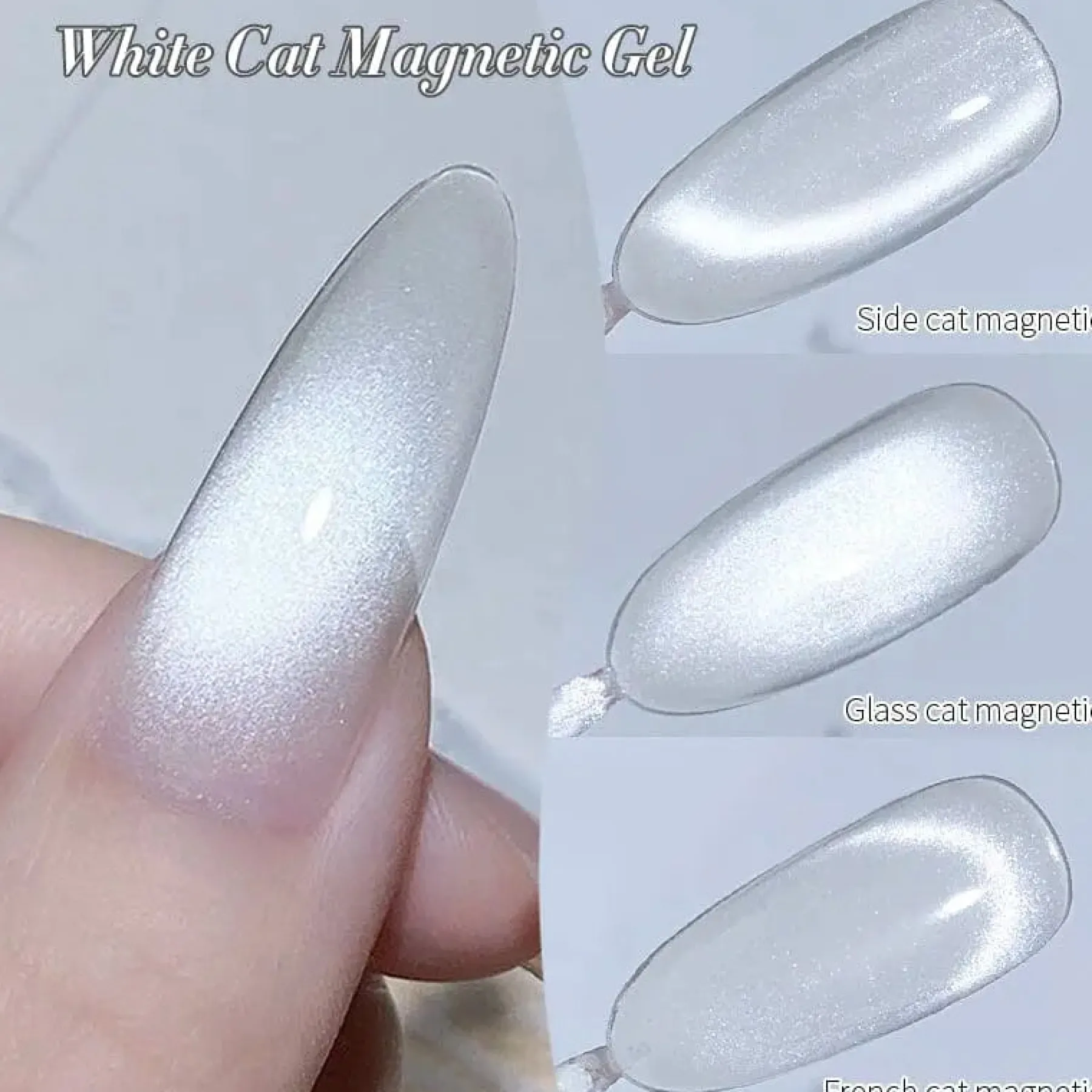 Sale White Cat Magnetic Gel MY77 Veganer Nagellack|Cat Eye Gellack