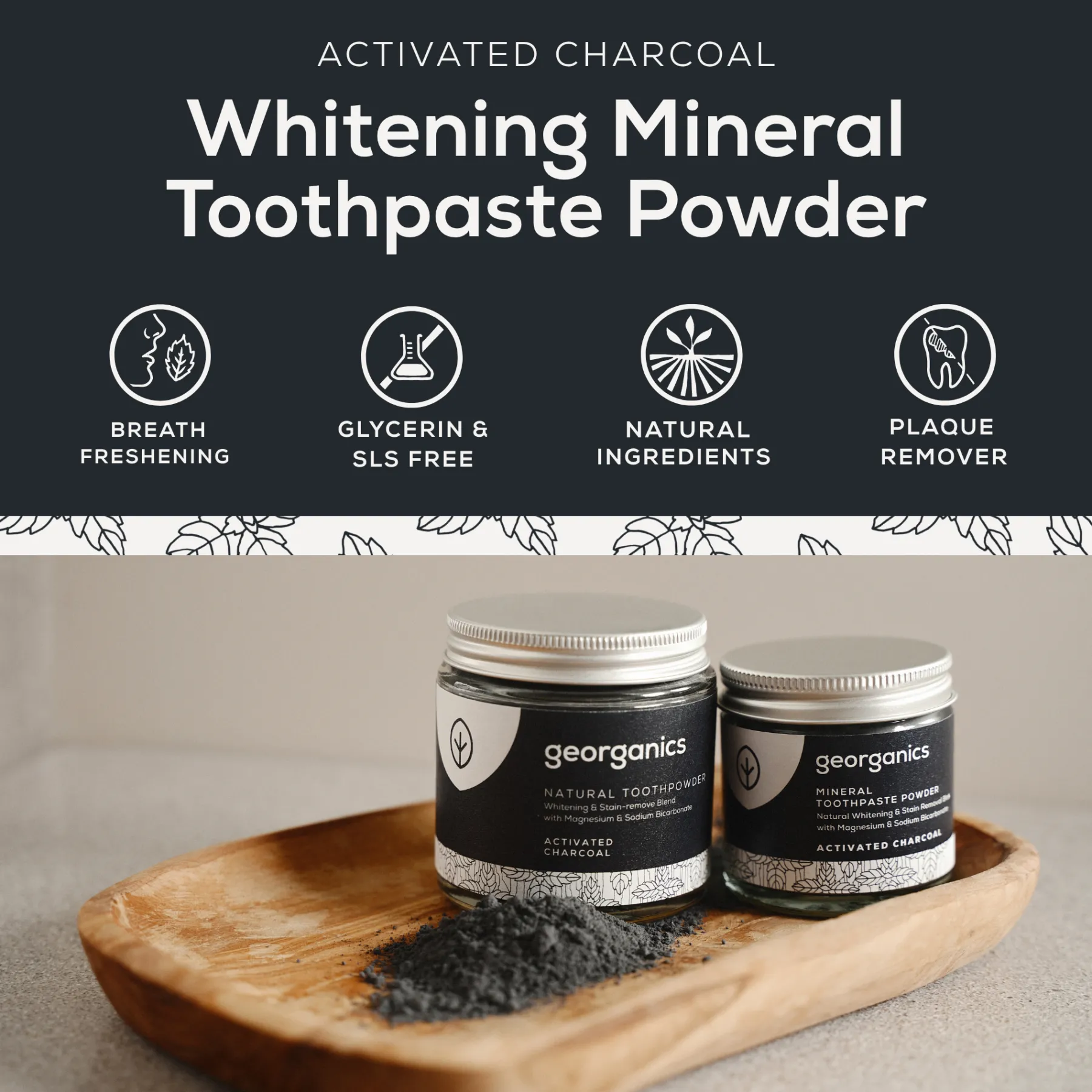 New Whitening Toothpowder Charcoal Vegan Pflege|Zahnaufhellung