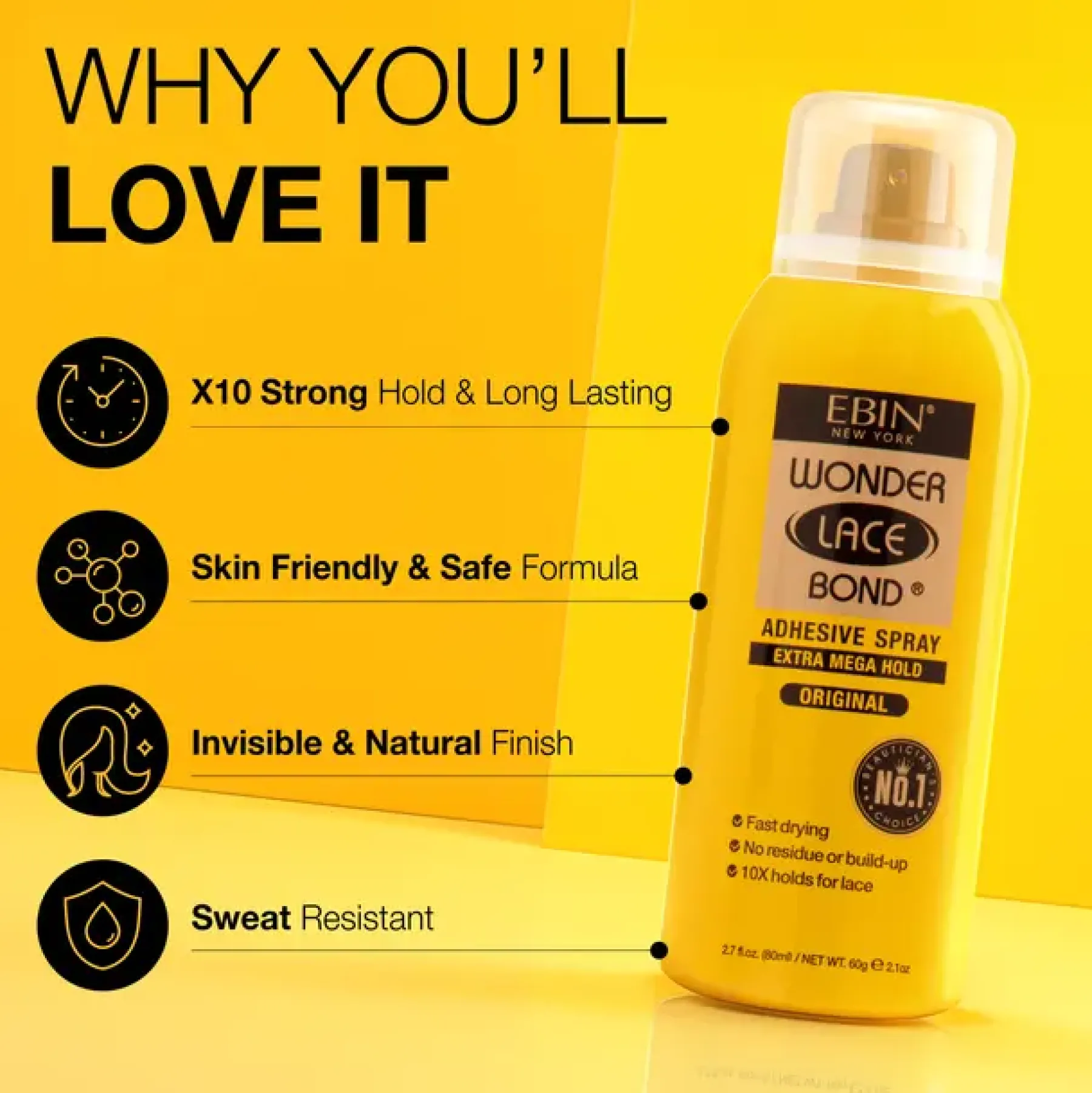 Best Wonder Bond Spray Mega Yellow Curly & Coily Accessories|Perücken & Extensions
