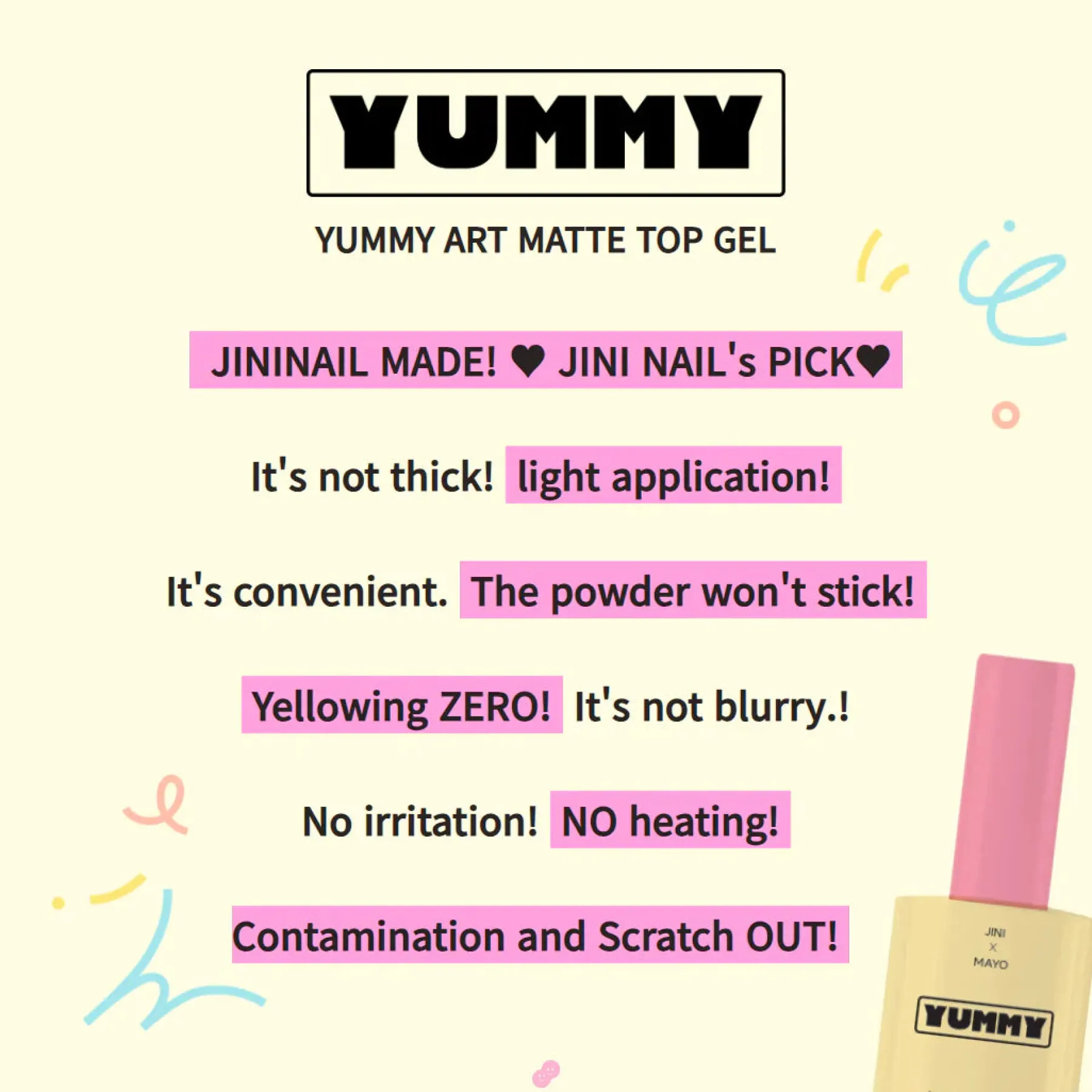 Best x Jini Yummy Matte Top Gel 6. Top Coats|Gel Nagellack Basis- Und Decklacke
